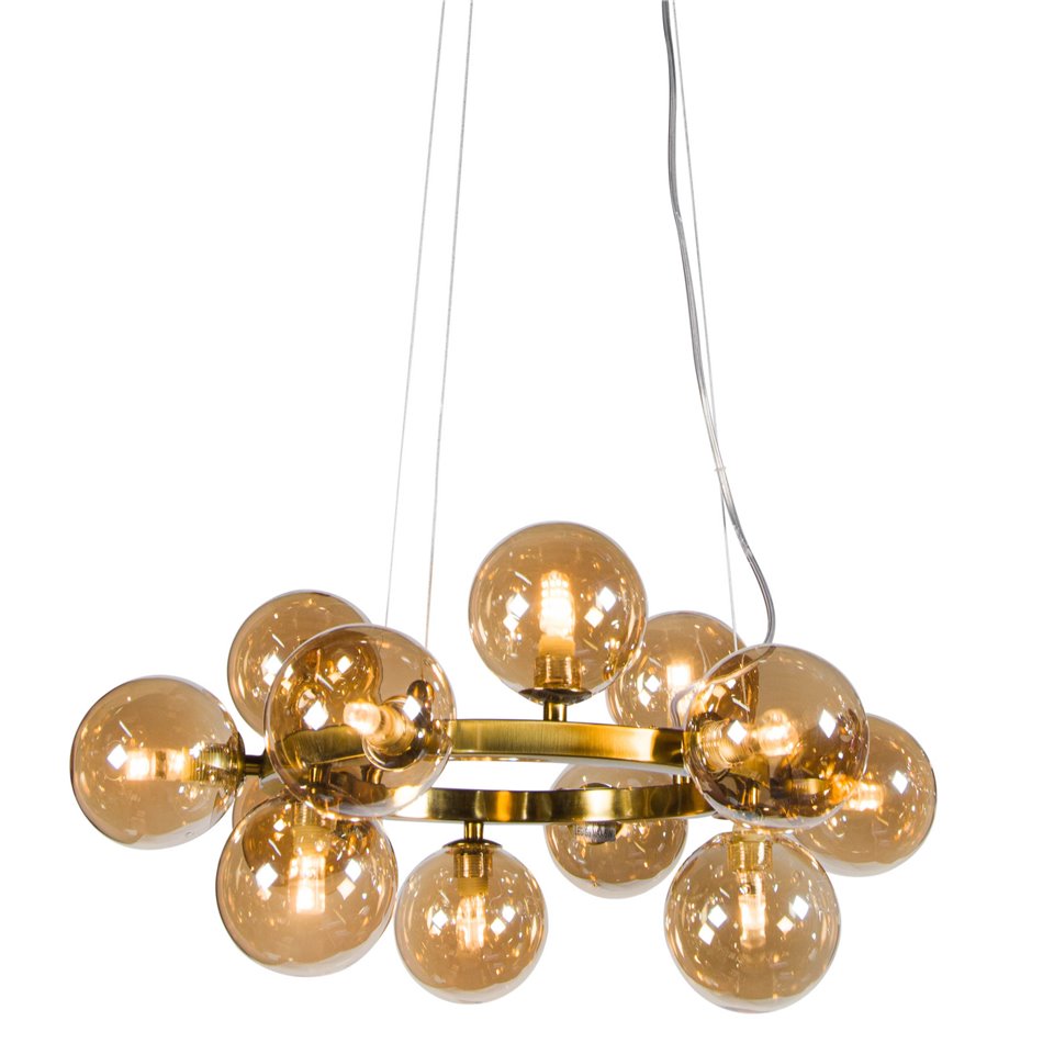 Pendant lamp Radom amber, H40-133x52x48cm, G9x12 35W(MAX)