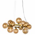 Pendant lamp Radom amber, H40-133x52x48cm, G9x12 35W(MAX)