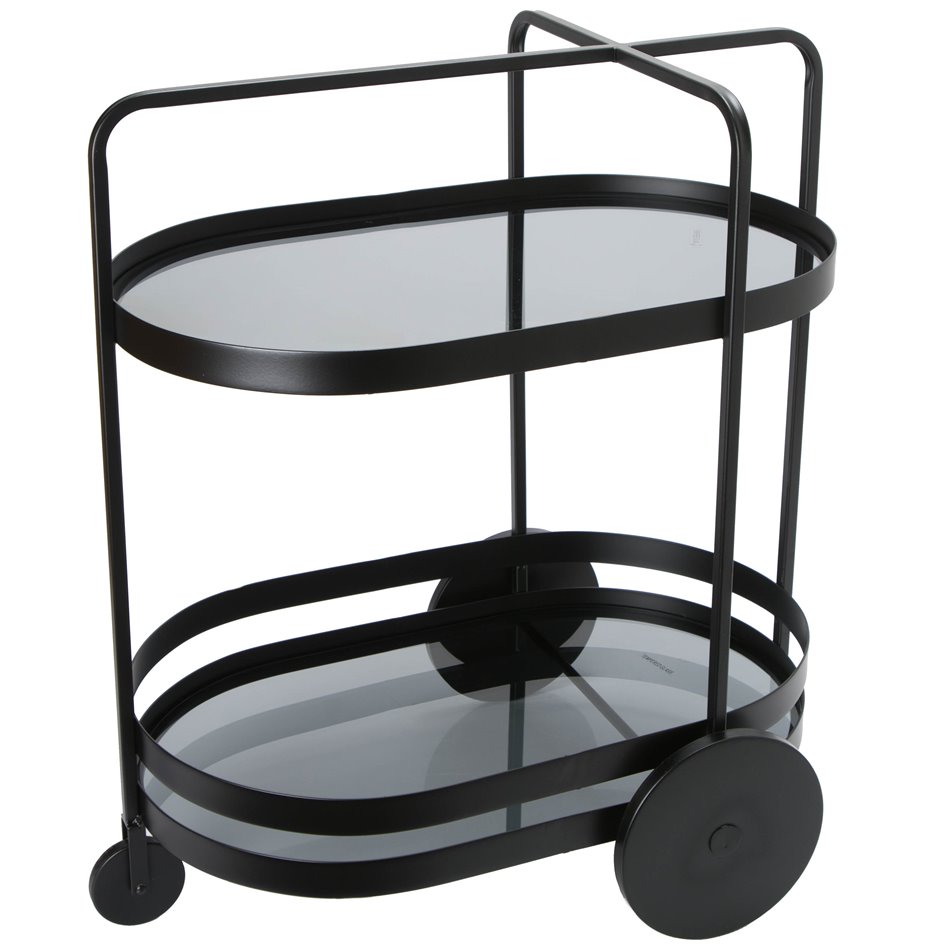 Serving trolley Totler, black, H66.5x45.5x74cm
