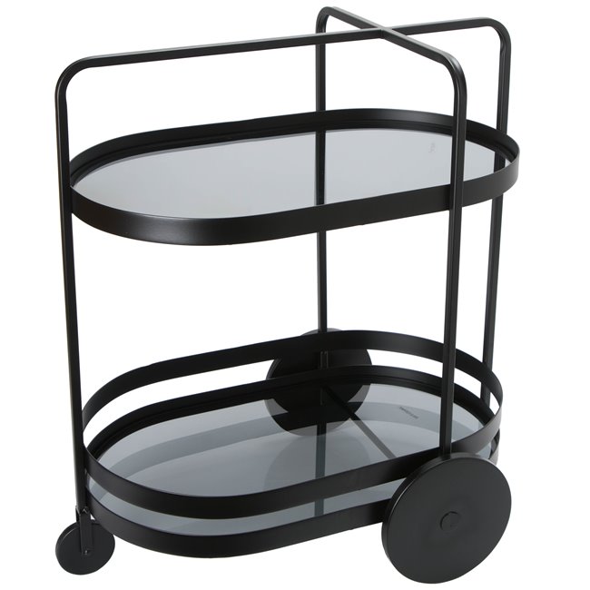 Serving trolley Totler, black, H66.5x45.5x74cm