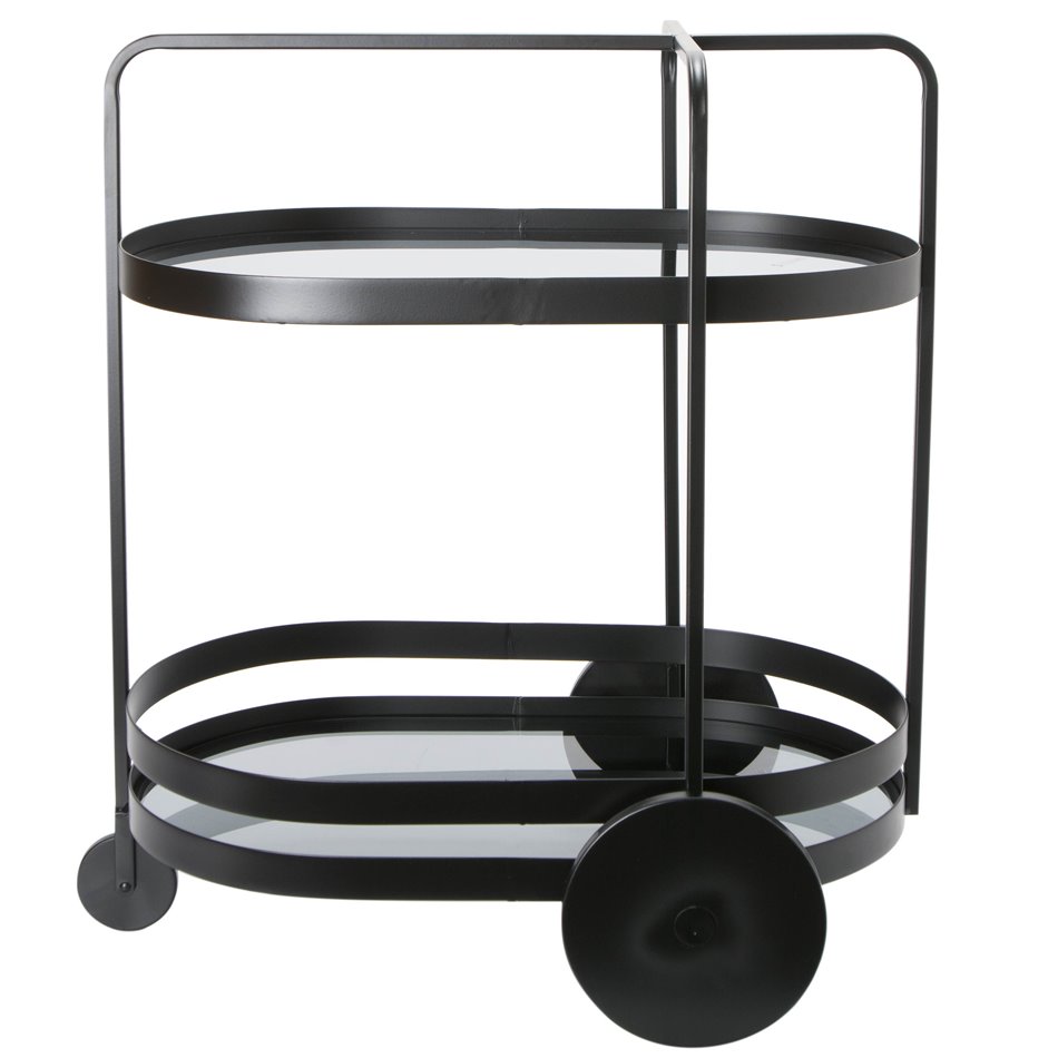 Serving trolley Totler, black, H66.5x45.5x74cm