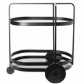 Serving trolley Totler, black, H66.5x45.5x74cm