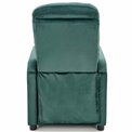 Recliner chair Helipe, dark green velvet, H103-76x64x84-135cm, seat H48cm