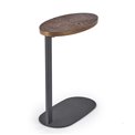Side table Helphi, walnut/black color, H58x48x26cm