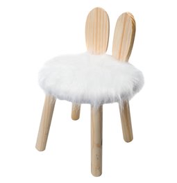 Kids chair Lapin, white, D27xH38cm