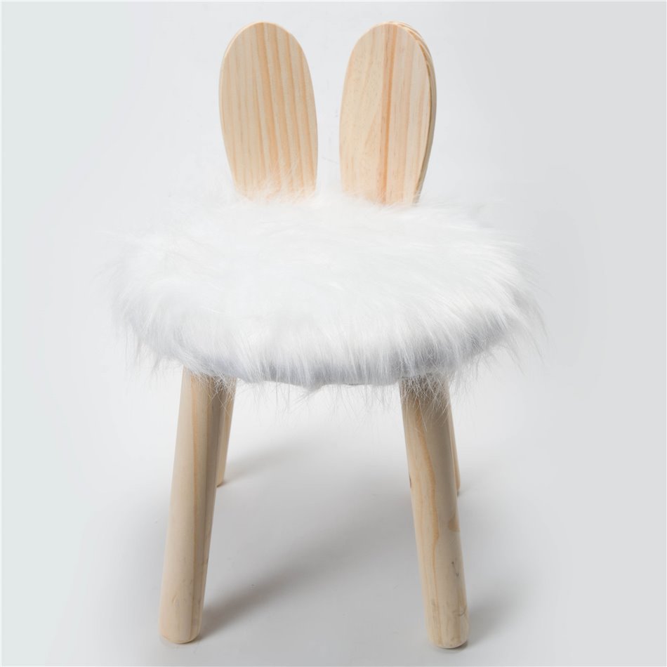 Kids chair Lapin, white, D27xH38cm