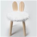 Kids chair Lapin, white, D27xH38cm