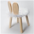 Kids chair Lapin, white, D27xH38cm
