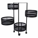 Metal shelf, with rotative baskets, H76cm, D33cm