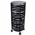 Metal shelf, with rotative baskets, H76cm, D33cm