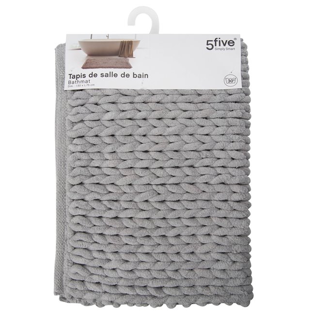 Bath mat, grey colour, 75x50x2cm