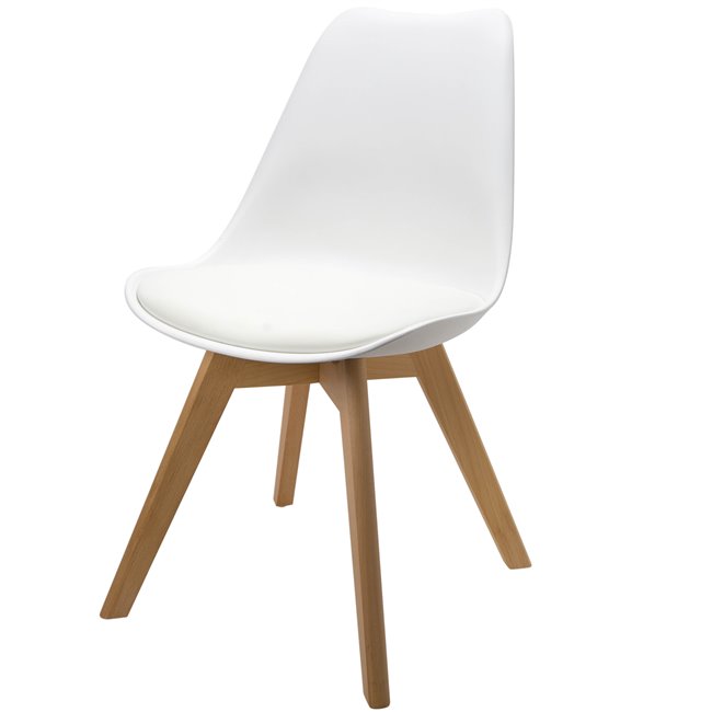 Chair Baya, white, H82x52.5x48cm, seat height 46cm