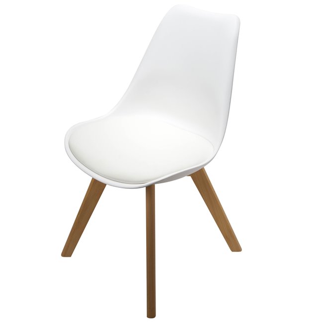 Chair Baya, white, H82x52.5x48cm, seat height 46cm