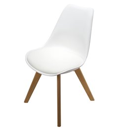 Chair Baya, white, H82x52.5x48cm, seat height 46cm