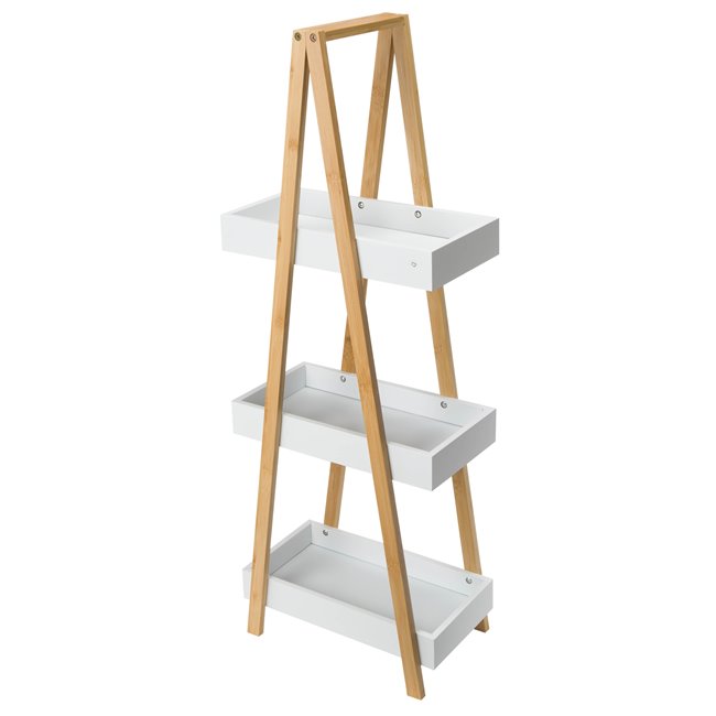 Shelf Caddy, 3 shelves, white, H82x30x18cm