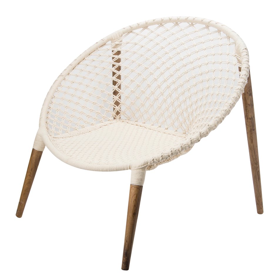 Armchair Raina, white, H83x85x89cm