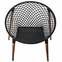 Кресло для отдыха Raina, плетеное, черное, H83x85x89см