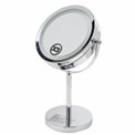 Mirror on stand with LED, D19cm