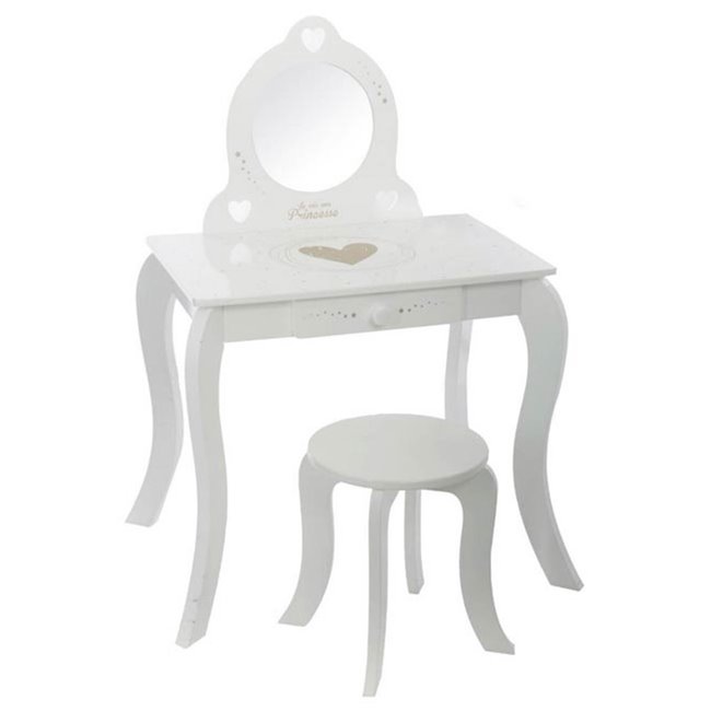 Kids dressing table with stool, H92x70.5x50.5cm, D28x32cm