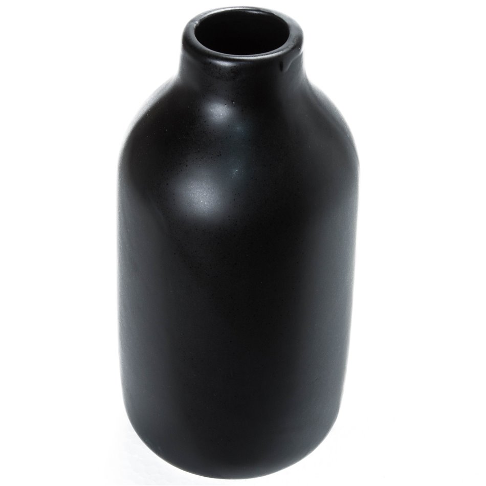 Vase Face I, ceramic, black, H20cm, 11x10cm