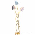 Floor lamp Flexible velvet brass, H130x47x18cm, E14 3x40W(MAX)