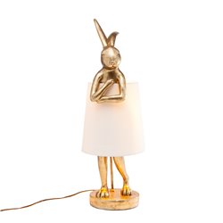 Table lamp Animal Rabbit, golden, E14 5W(MAX), H68x23x23cm