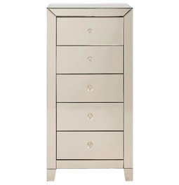 Cabinet Luxury Champagne, 5 drawers, spoguļvirsma, H110x49x41cm