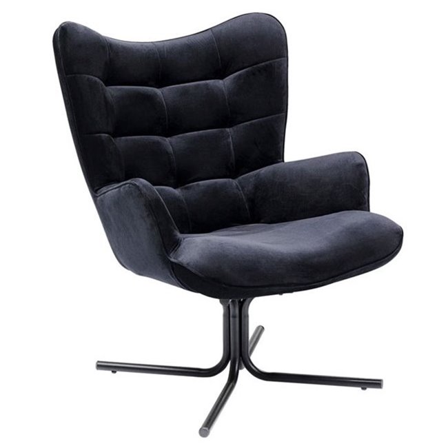 Dinner chair Oscar, swivel black, 95x82x73cm, seat height 45cm