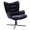 Dinner chair Oscar, swivel black, 95x82x73cm, seat height 45cm