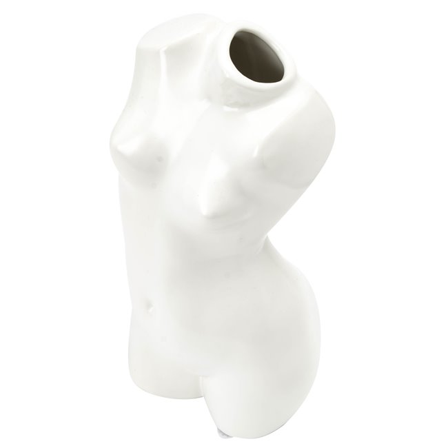 Vase White Lady, ceramic, 9x10.5x21cm