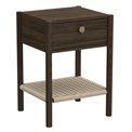 Bedside table Acmonfort, brown, H60x43.5x40cm 