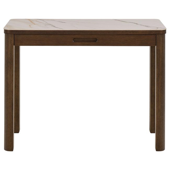 Console Authamp, brown/beige marble look, H75x100x40cm 