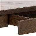 Console Authamp, brown/beige marble look, H75x100x40cm 
