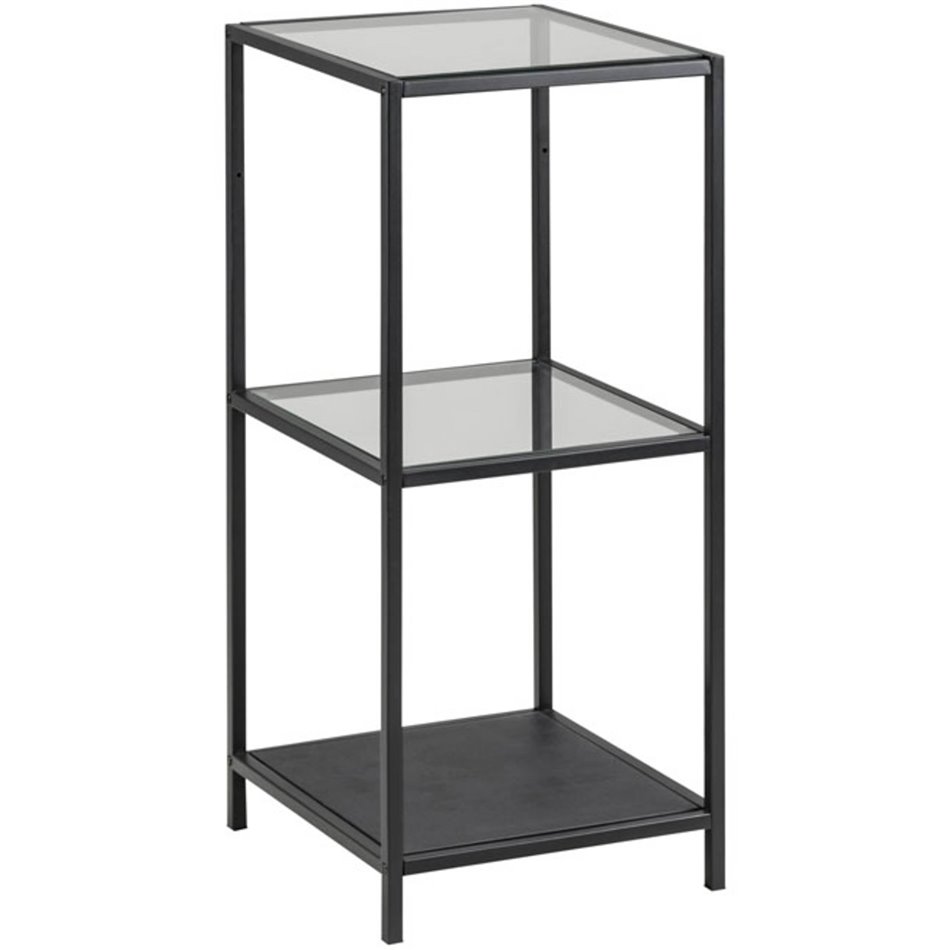 Книжная полка Seaford, черная, H82.5x35x37см