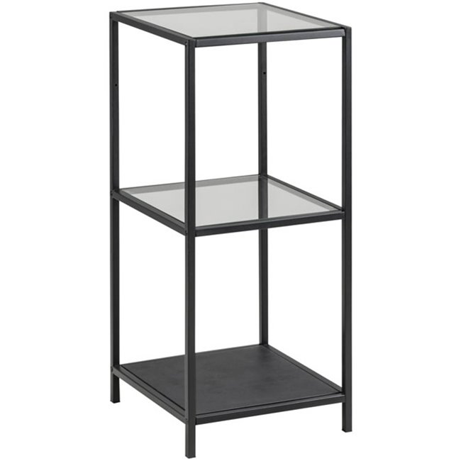 Книжная полка Seaford, черная, H82.5x35x37см