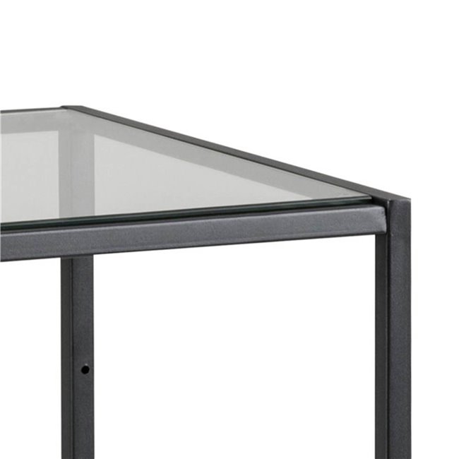 Книжная полка Seaford, черная, H82.5x35x37см