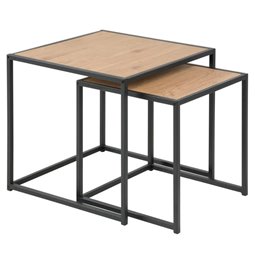 Nest table set Seaford, wild oak, H45x50x50cm, H40x40x40cm