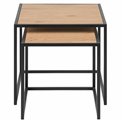 Nest table set Seaford, wild oak, H45x50x50cm, H40x40x40cm