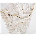 Хрустальная ваза Glacier с золотыми линиями, 30x14x11.5cm