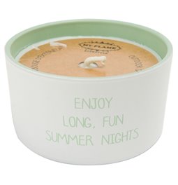 Outdoor candle Enjoy long fun summer, H5xD9cm