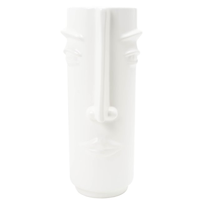 Vase Fine Earthenware I, white, 14x11x25cm
