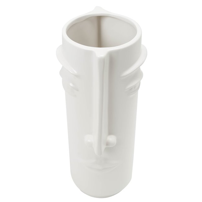Vase Fine Earthenware I, white, 14x11x25cm