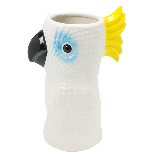 Vase Cockatoo Fine Earthenware, white, 21x13x30cm