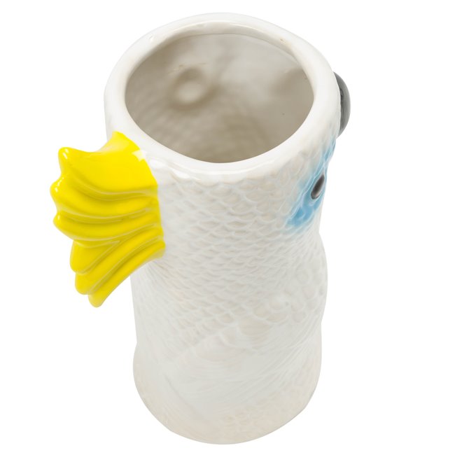 Vase Cockatoo Fine Earthenware, white, 21x13x30cm