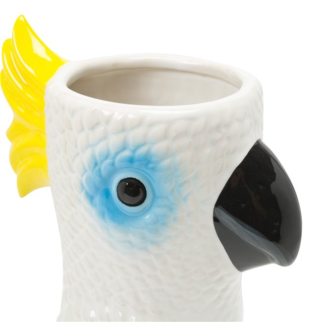 Vase Cockatoo Fine Earthenware, white, 21x13x30cm