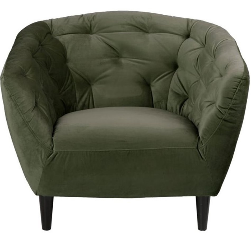 Кресло Aria, зеленое, H78x97x84cm, высота сиденья 46cm