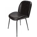 Dining chair Telmo, black PU, H88x58x46cm, seat height 51cm