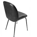 Dining chair Telmo, black PU, H88x58x46cm, seat height 51cm