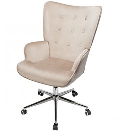 Chair Darlington, taupe, velvet, H106x70x64cm, seat height 48-54cm