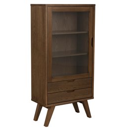 Display cabinet Alina, brown, H145x72x36cm 